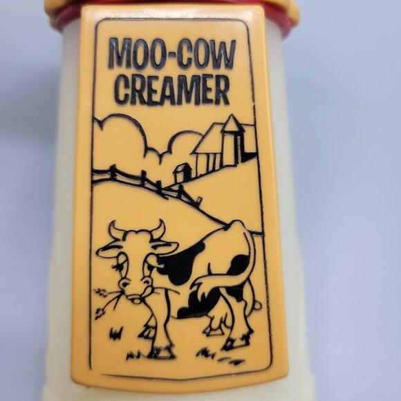 Vintage Whirley Moo-Cow Creamer Dispenser Beige & Brown Plastic Farmhouse Decor - Picture 5 of 16